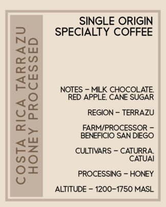 Costa Rica Tarrazú Honey Processed