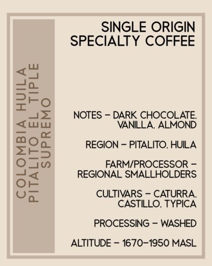 Colombia Huila Pitalito El Tiple Supremo